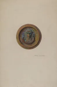 Harry Jennings Mirror Support - Victory Head Print, c. 1941