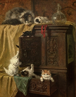 Misbehaving Print, 1897 Watercolor on Paper