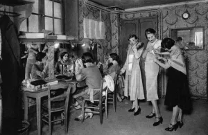 Models at a great dressmakers, Paris, 1931. Artist: Ernest Flammarion Models at a great dressmakers, Paris, 1931. Artist: Ernest Flammarion
