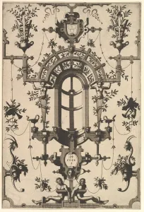 Modern Grotesque with Strapwork Print, 1554