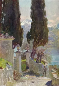 Snowcapped Mountain Landscape Prints: The Monastery Gateway, c19th century. Artist: Joseph Walter West