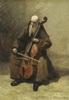 Hamburg Kunsthalle Collection Prints: Monk with a Cello, 1874