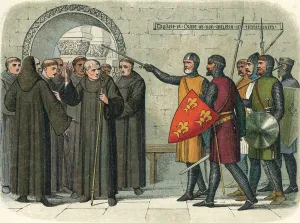 Prints of The monks of Christchurch expelled, 1864 Canterbury Prints: The Monks of Christchurch Expelled, 1209 Print (1864)