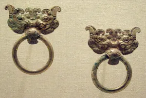 Asian Applied Arts Collection Prints: Monster-Mask Fitting with Ring Handle