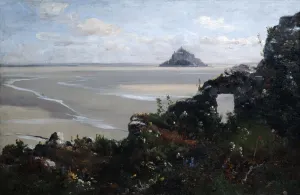 Mont Saint Michel, 1881. Artist: Emmanuel Lansyer Mont Saint Michel, 1881. Artist: Emmanuel Lansyer