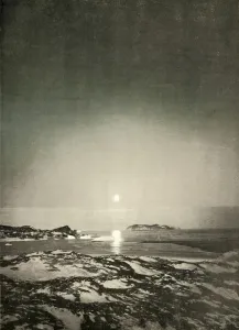 Ernest Shackleton Explorer Prints: The Full Moon in the Time of Autumn Twilight, c1908, (1909)
