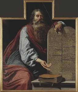 Prints of Moses with the Ten Commandments. Found in the collection of Nationalmuseum Stockholm Claude Vignon Prints: Moses with the Ten Commandments Print, Nationalmuseum Stockholm