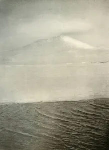 Shackleton's Nimrod Expedition Prints: Mount Erebus From The Ice-Foot, c1908, (1909)