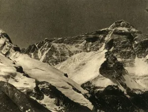 Mount Everest Base Camp Prints: Mount Everest from the Base Camp, c1918-c1939. Creator: Unknown
