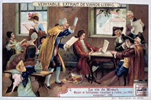 Mozart working on his opera The Magic Flute, 1791, (1906) Mozart working on his opera The Magic Flute, 1791, (1906)