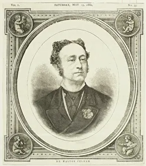 Print of Mr. Walter Pelham, a man in formal attire, 1880