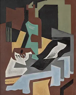 Spanish Fine Art Images Prints: Musical composition, c1918. Creator: Blanchard, Maria (1881-1932)