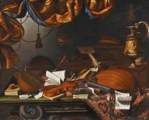 Italian Baroque Painting Styles Prints: Musical instruments. Creator: Bettera, Bartolomeo (1639-c. 1688)