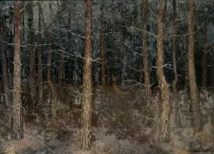 Dutch Oil On Canvas Paintings Prints: Mystical paths': forest view, 1907. Creator: Gustaaf Frederik van de Wall Perné