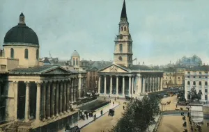 The National Gallery and St Martin in the Fields, Trafalgar Square, London, c1910 The National Gallery and St Martin in the Fields, Trafalgar Square, London, c1910