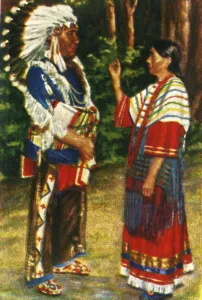 Native American Couple Print, c1928