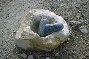 Neolithic Quern Print for Grinding Corn