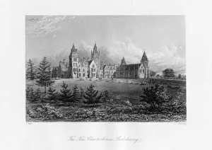 The New Charterhouse, Godalming, Surrey, late 19th century.Artist: JC Armytage The New Charterhouse, Godalming, Surrey, late 19th century.Artist: JC Armytage