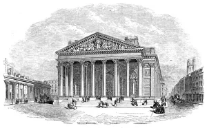 Neo Classical Architecture UK Prints: New Royal Exchange, (from the architects drawing), 1844. Creator: Unknown