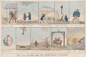 Prints of Two New Slides for the State Magic Lantern, December 29, 1783 Frederick North Prints: 1783 State Magic Lantern Print