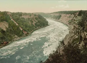 New York State Tourist Attraction Prints: Niagara, Whirlpool Rapids, looking down, c1898. Creator: Unknown
