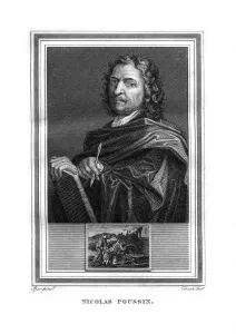 Nicolas Poussin, French painter, (1825).Artist: John Corner Nicolas Poussin, French painter, (1825).Artist: John Corner