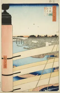 Japanese Woodblock Printing Techniques Prints: Nihon Bridge and Edo Bridge (Nihonbashi)