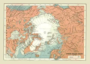 Edinburgh Geographical Institute Maps Prints: North Polar Chart, 1902. Creator: Unknown