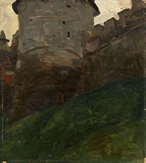 The Novgorod Kremlin Tower, c. 1903. Artist: Roerich, Nicholas (1874-1947) The Novgorod Kremlin Tower, c. 1903. Artist: Roerich, Nicholas (1874-1947)