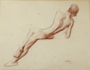 Prints of Nude study: Ida Rubinstein, 1916. Private Collection Leon Bakst Prints: Leon Bakst Nude Study Print, 1916