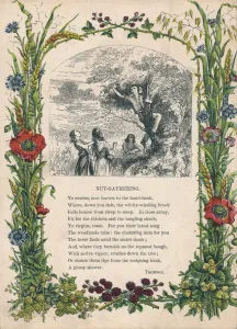 Vintage Nature Photography Prints: Nut-Gathering, by Thomson, c1900