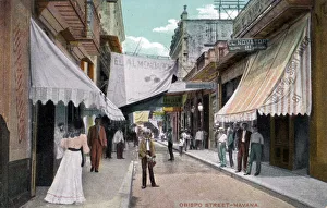 Obispo Street, Havana, Cuba, early 20th century Obispo Street, Havana, Cuba, early 20th century