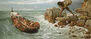 Odysseus and Polyphemus, 1896. Artist: Bocklin, Arnold (1827-1901) Odysseus and Polyphemus, 1896. Artist: Bocklin, Arnold (1827-1901)