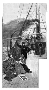 Nineteenth Century Clothing Prints: Off For A Holiday, 1883. Creator: Eugene Froment