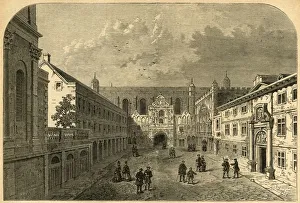 British Building Exterior Prints: Old Front of Guildhall, c1725, (1897). Creator: Unknown