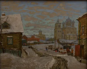 Realism Oil On Canvas Art Prints: Old Pskov