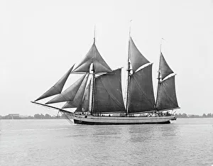Vintage Sailboat Images Prints: An Old time schooner, c1908. Creator: Unknown