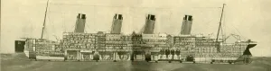 White Star Line Vessels Prints: The Olympic (46, 439 Tons) Shown in Section, c1930. Creator: Unknown