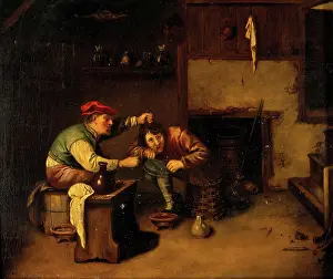 Adriaen Brouwer Prints: An operator extracting a tooth. Creator: Brouwer, Adriaen, 1605 or 1606-1638 (After)