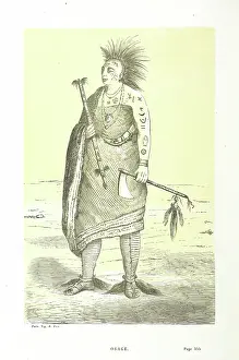 American Indian Art Prints: Osage, 1862. Creator: Unknown