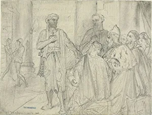 William Shakespeare Drama Prints: Othello's Speech to the Senators of Venice, c. 1844. Creator: Theodore Chasseriau