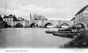 Images Dated 11th June 2007: The Ouse Bridge, Huntingdon, Cambridgeshire, 1905