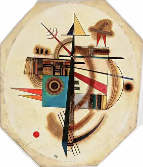 Abstract Art Kandinsky Prints: Oval No 2, 1925. Creator: Kandinsky, Wassily Vasilyevich (1866-1944)
