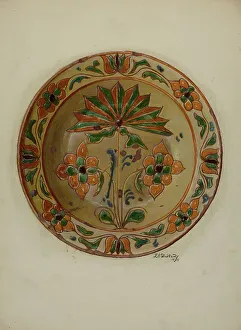 Pa. German Dish Print, 1938
