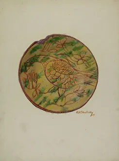 Pa. German Plate, 1937 Print by Eugene Shellady