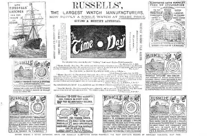 Wood Engraving Art Prints: Page of advertisements, 1883. Creator: Unknown