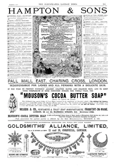 British Advertising Art Prints: Page of advertisements, 1890. Creator: Unknown
