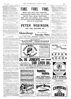 Engraved Illustrations Art Prints: Page of advertisements, 1895. Creator: Unknown