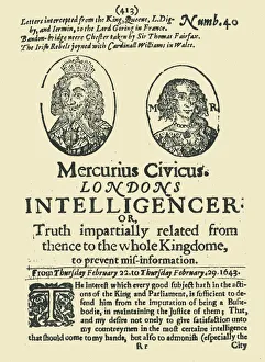 Front page of Mercurius Civicus: Londons Intelligencer , February 1643, (1945) Front page of Mercurius Civicus: Londons Intelligencer , February 1643, (1945)