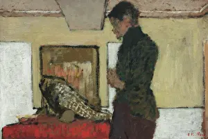 Fine Art Portraits Prints: The painter Maximilien Luce in his studio, c1899. Creator: Vuillard, Edouard (1868-1940)
